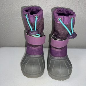 Columbia Snow Boots Child Felted Liner Waterproof Purple Kids US Size 6